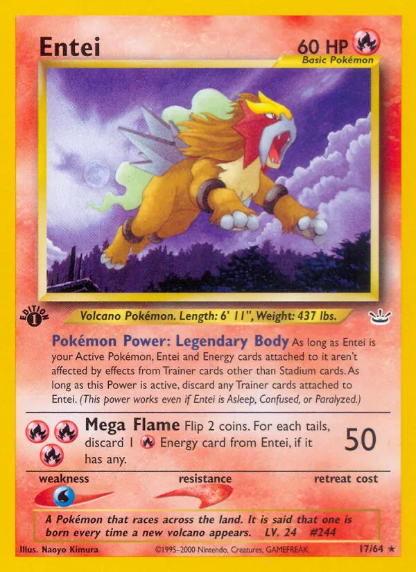 Entei #17 – Neo Revelation card