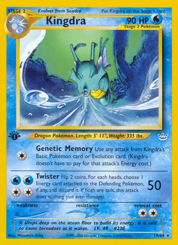 Kingdra #19 – Neo Revelation card