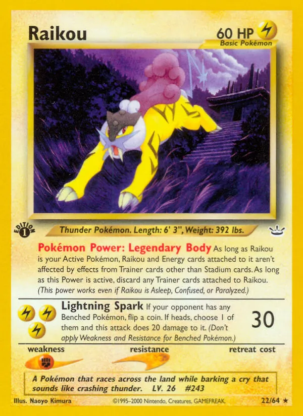 Raikou #22 – Neo Revelation card