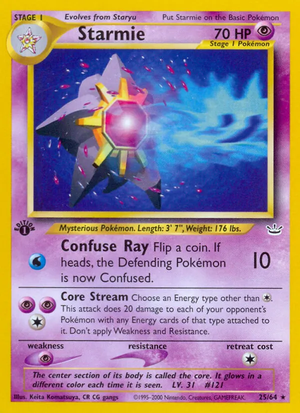 Starmie #25 – Neo Revelation card