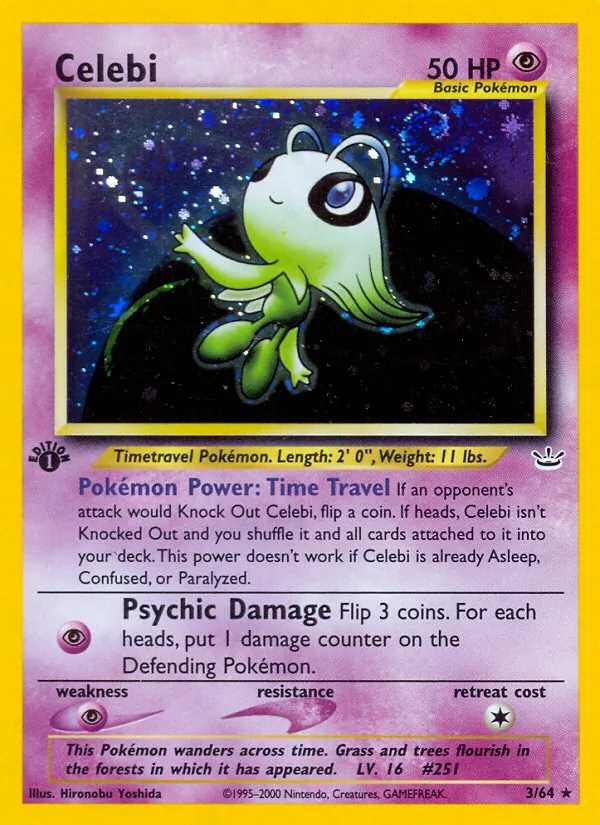 Celebi #3 – Neo Revelation card