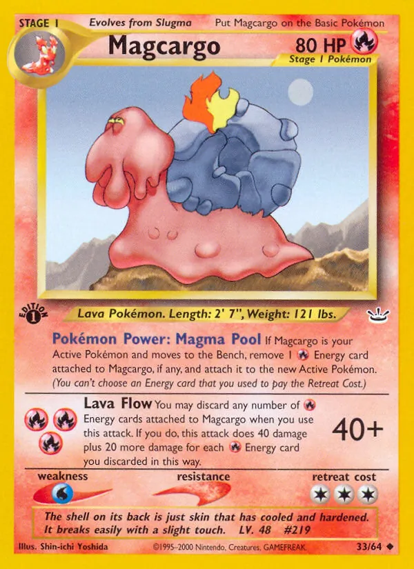 Magcargo #33 – Neo Revelation card