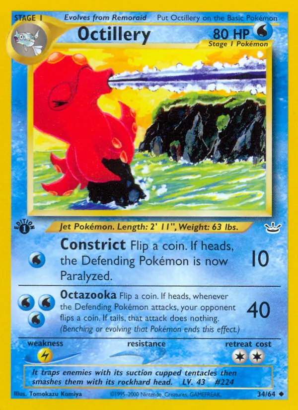 Octillery #34 – Neo Revelation card