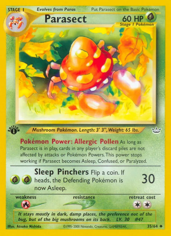 Parasect #35 – Neo Revelation card