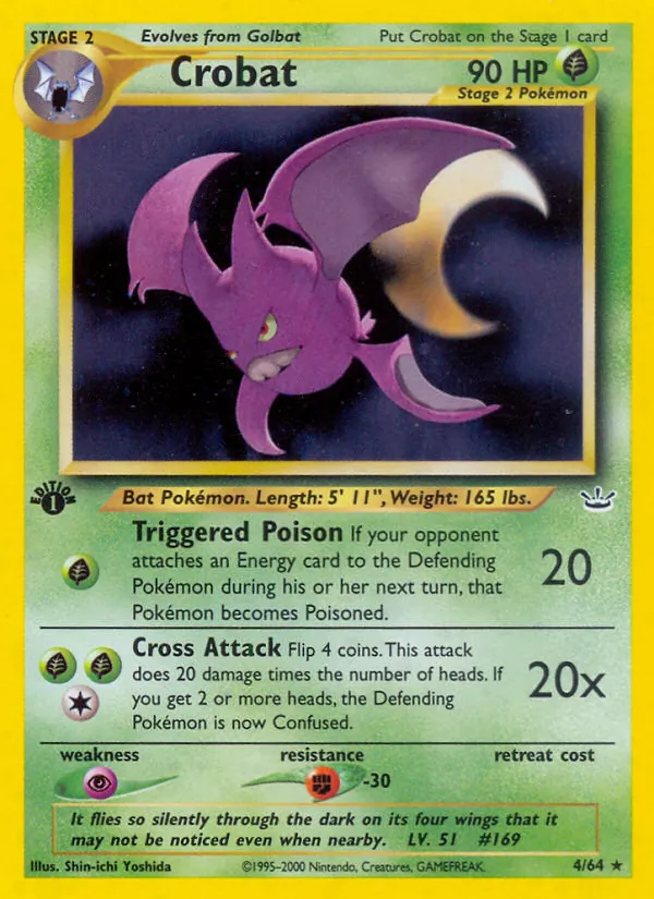 Crobat #4 – Neo Revelation card