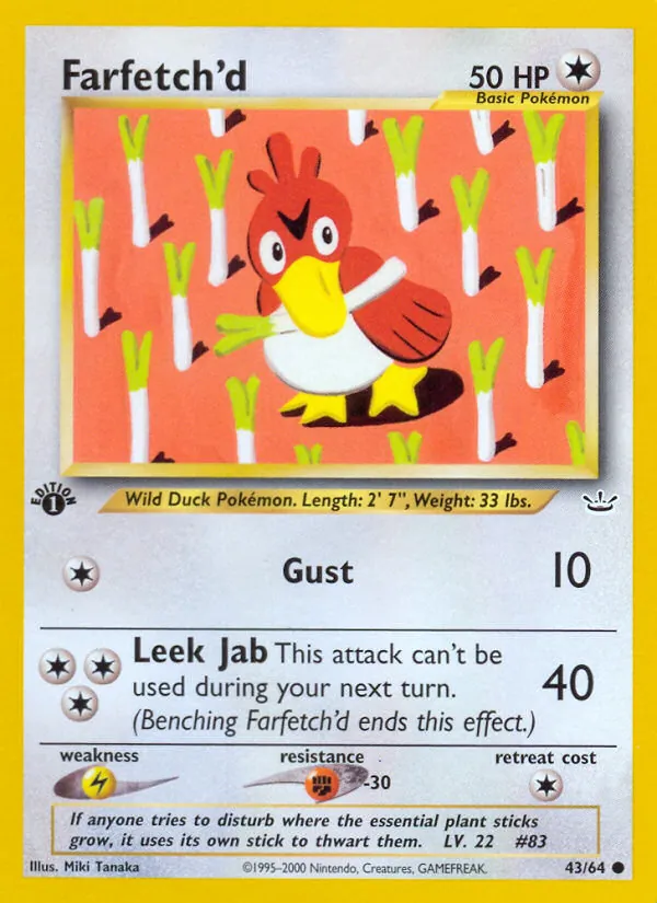 Farfetch'd #43 – Neo Revelation card