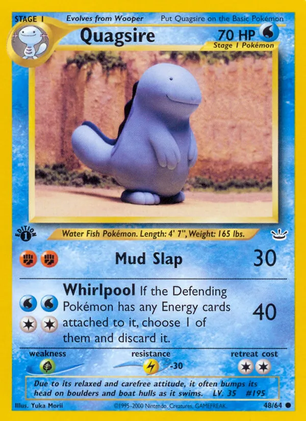 Quagsire #48 – Neo Revelation card