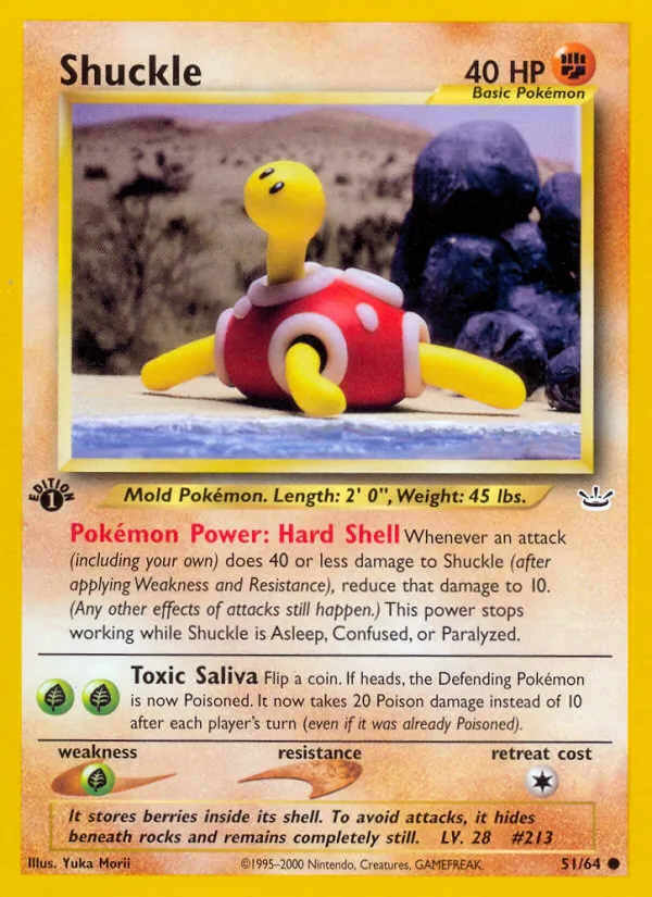 Shuckle #51 – Neo Revelation card
