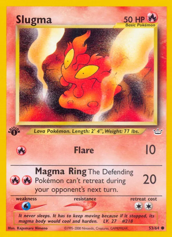 Slugma #53 – Neo Revelation card