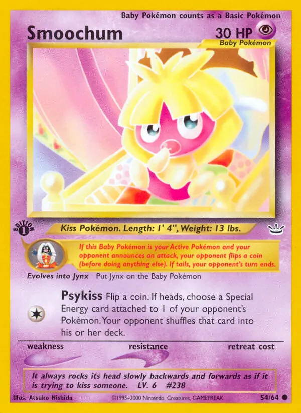 Smoochum #54 – Neo Revelation card