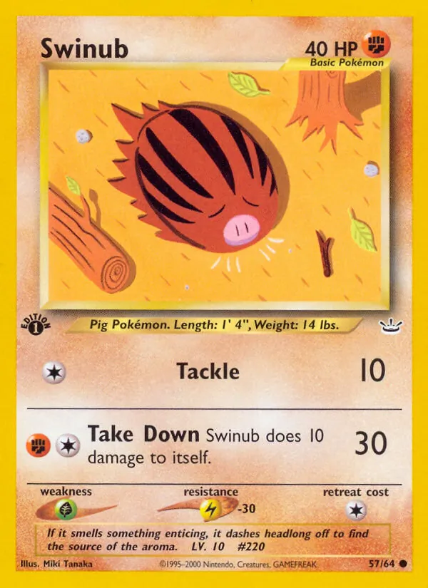 Swinub #57 – Neo Revelation card