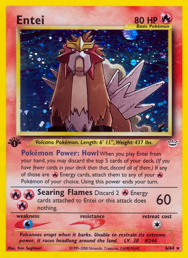 Entei #6 – Neo Revelation card