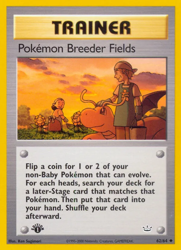 Pokémon Breeder Fields #62 – Neo Revelation card