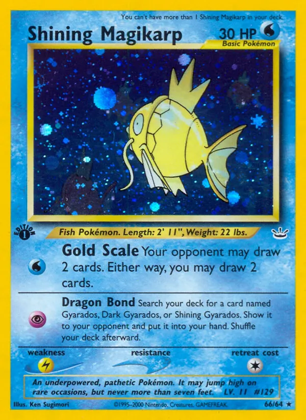 Shining Magikarp #66 – Neo Revelation card