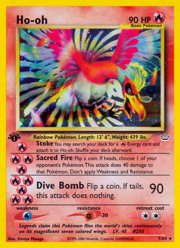 Ho-oh #7 – Neo Revelation card