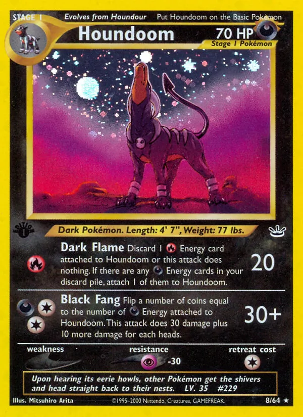Houndoom #8 – Neo Revelation card
