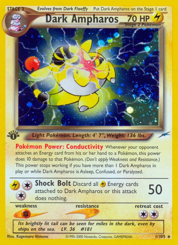 Dark Ampharos #1 – Neo Destiny card