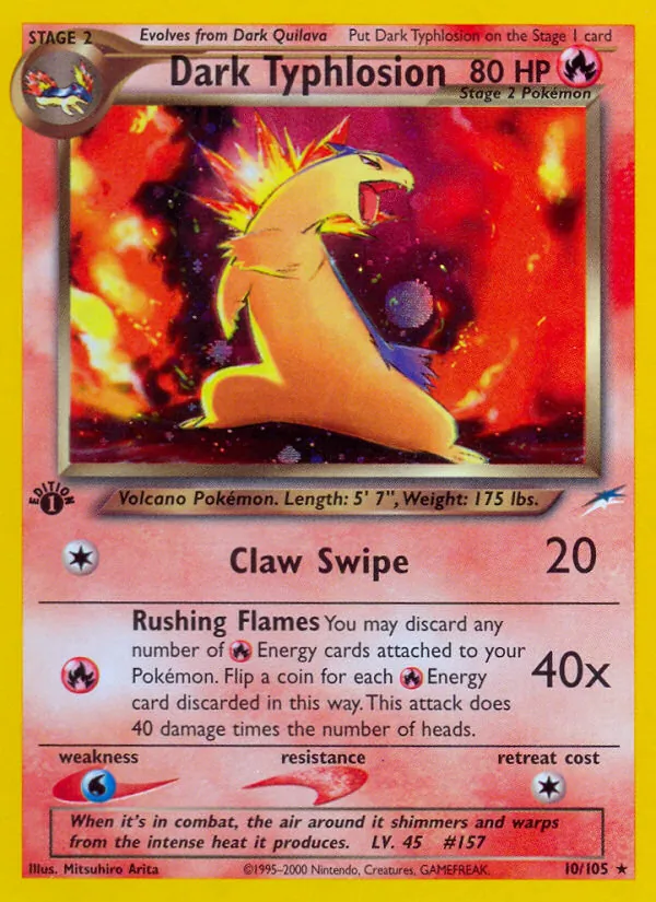 Dark Typhlosion #10 – Neo Destiny card