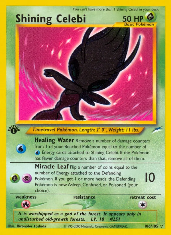 Shining Celebi #106 – Neo Destiny card