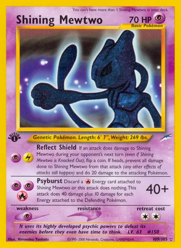 Shining Mewtwo #109 – Neo Destiny card