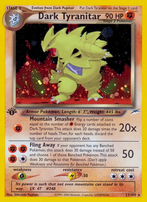 Dark Tyranitar #11 – Neo Destiny card