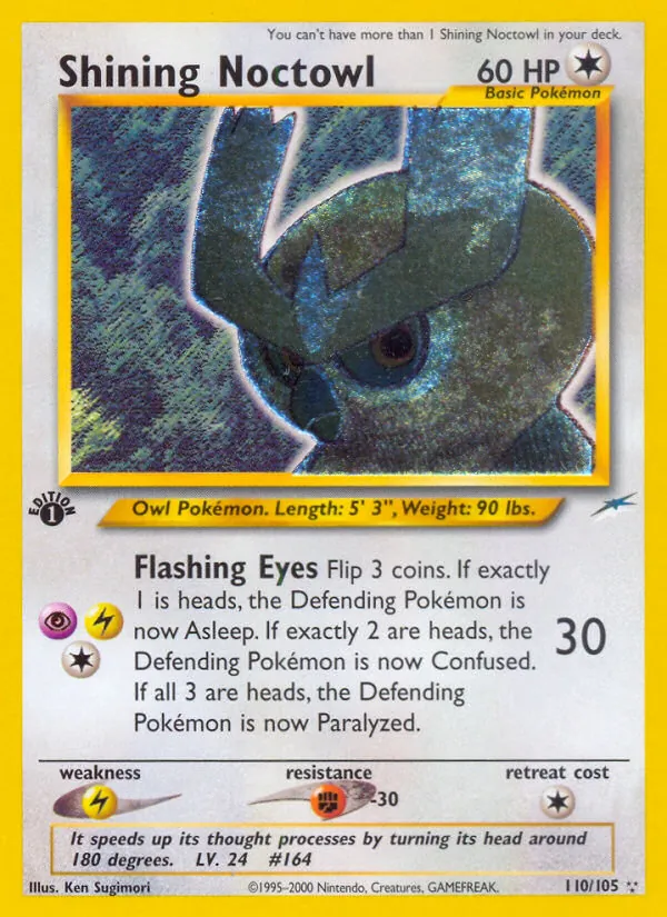 Shining Noctowl #110 – Neo Destiny card