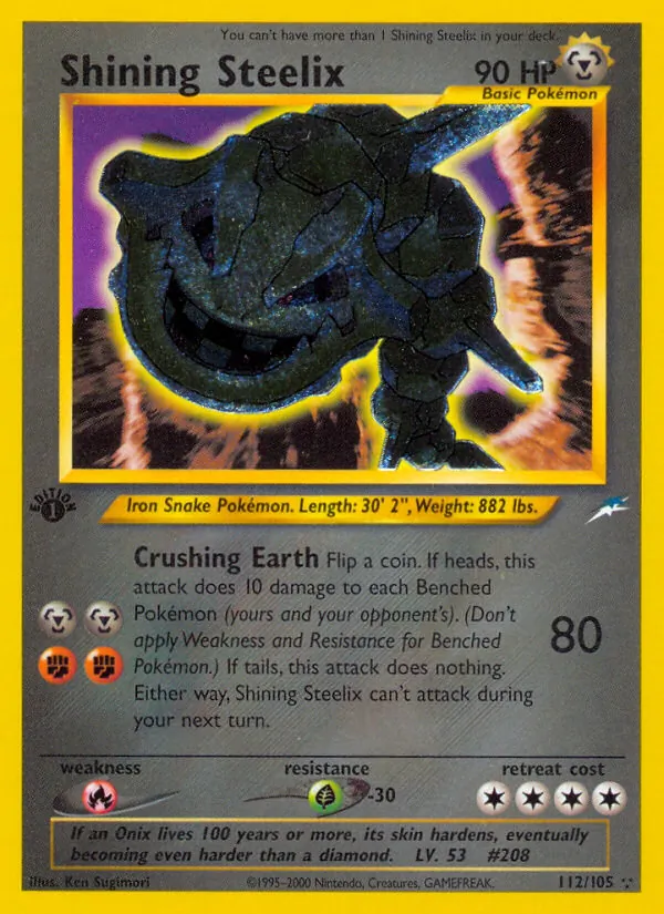 Shining Steelix #112 – Neo Destiny card