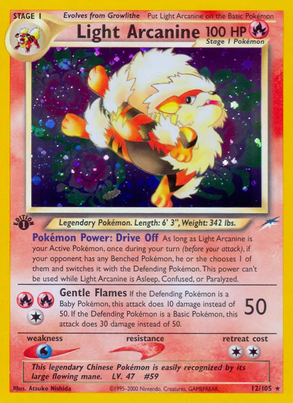 Light Arcanine #12 – Neo Destiny card
