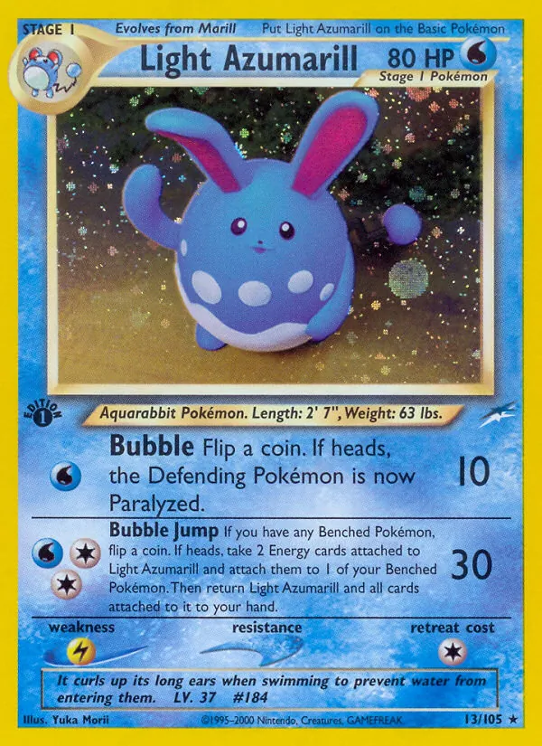 Light Azumarill #13 – Neo Destiny card