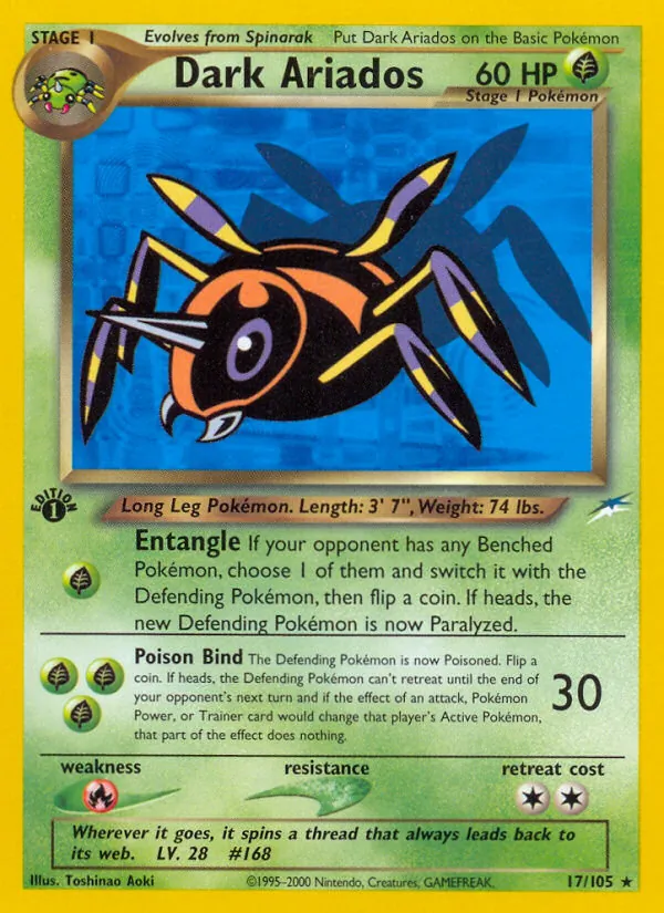 Dark Ariados #17 – Neo Destiny card