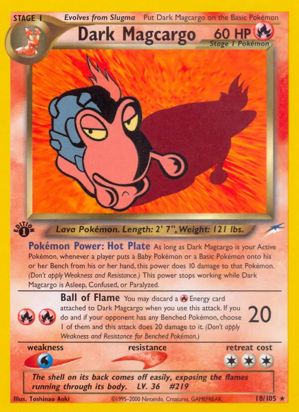 Dark Magcargo #18 – Neo Destiny card