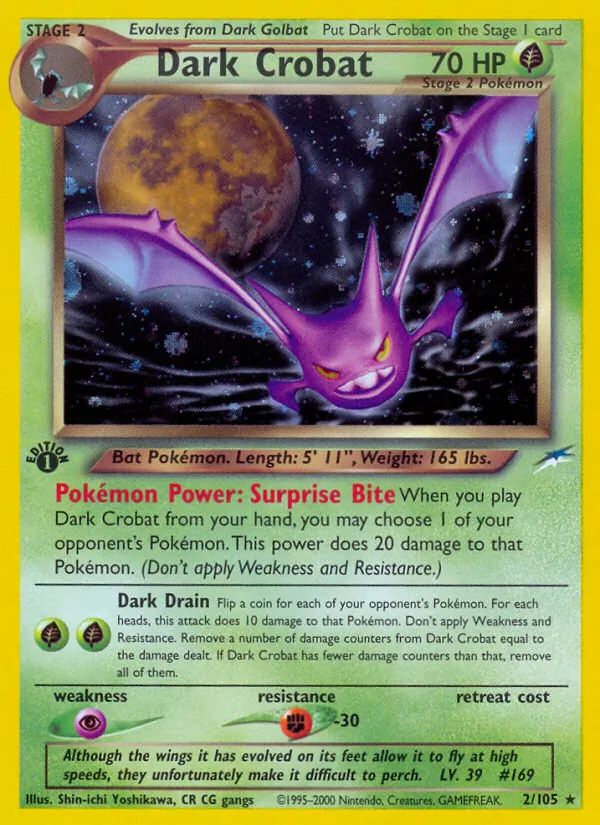 Dark Crobat #2 – Neo Destiny card