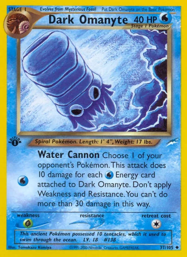 Dark Omanyte #37 – Neo Destiny card