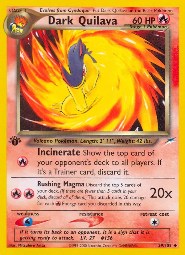 Dark Quilava #39 – Neo Destiny card