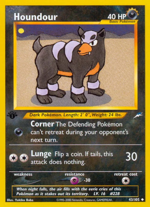 Houndour #43 – Neo Destiny card