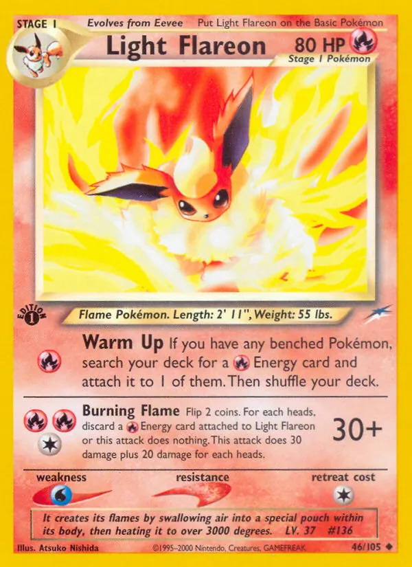 Light Flareon #46 – Neo Destiny card