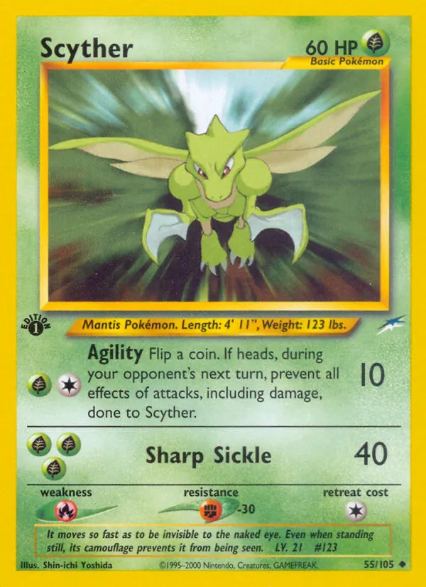 Scyther #55 – Neo Destiny card