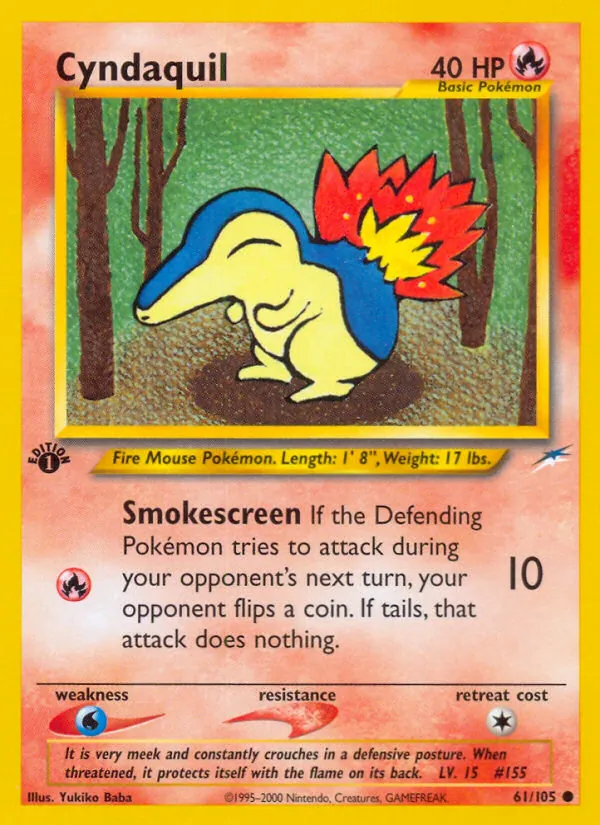 Cyndaquil #61 – Neo Destiny card