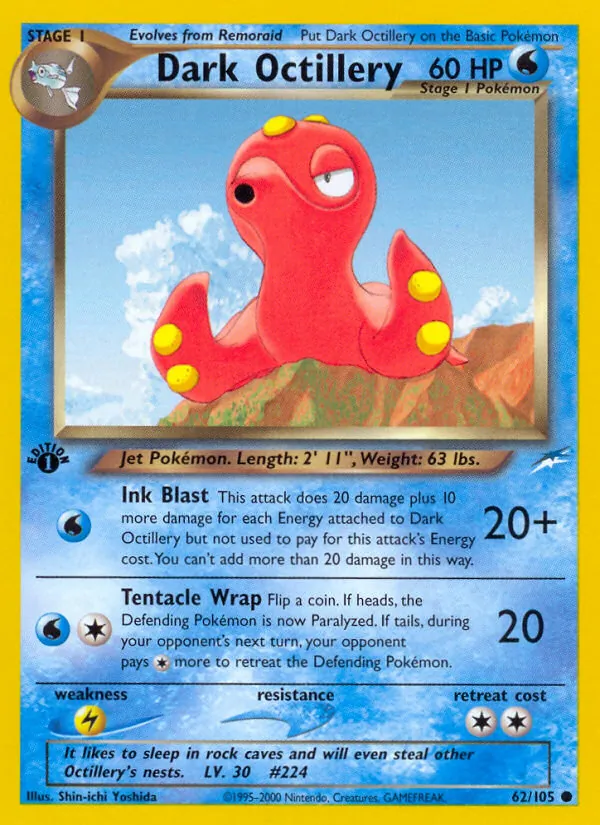 Dark Octillery #62 – Neo Destiny card