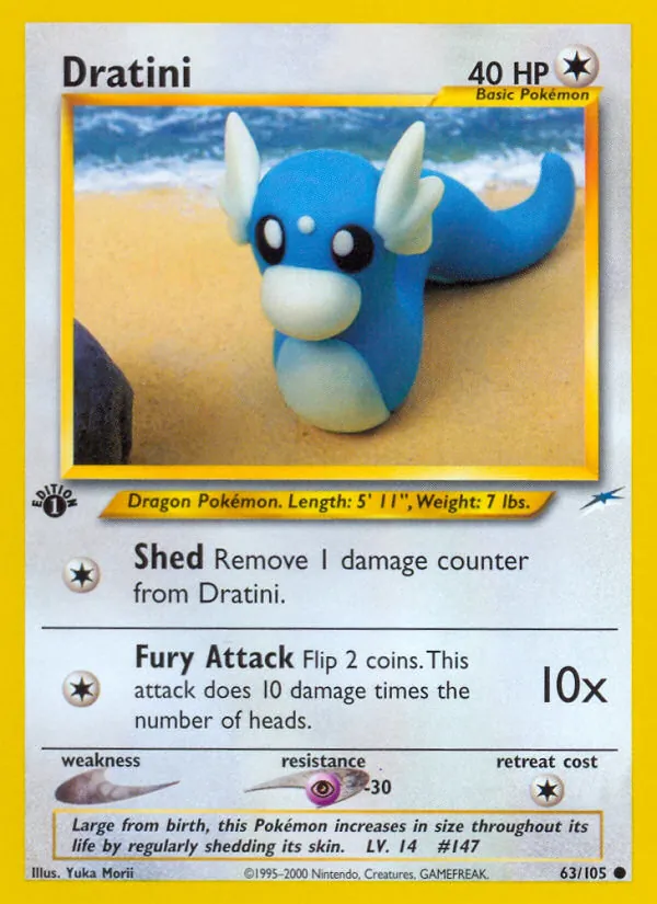 Dratini #63 – Neo Destiny card