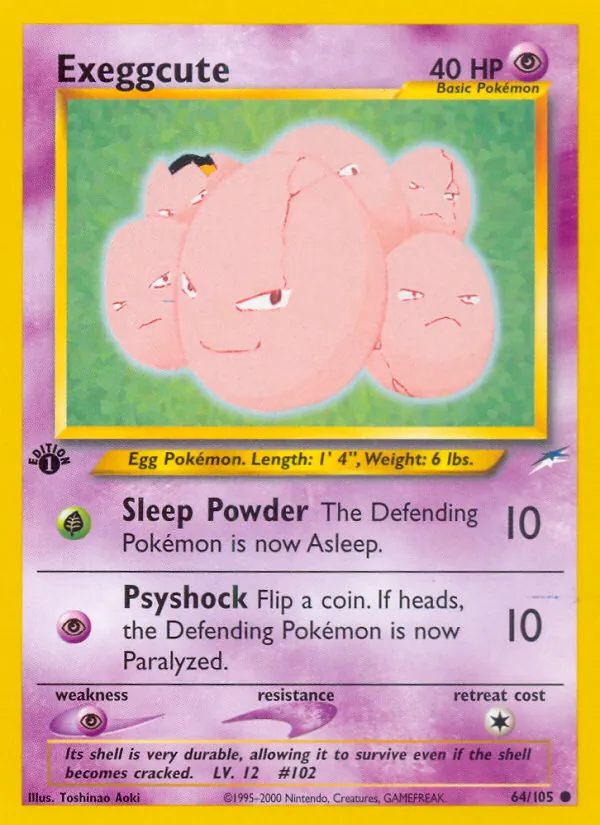 Exeggcute #64 – Neo Destiny card