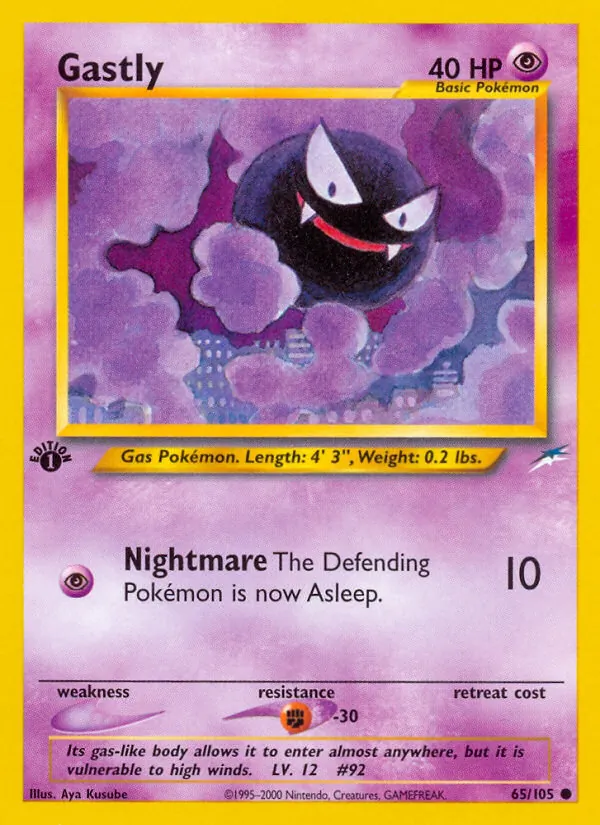 Gastly #65 – Neo Destiny card