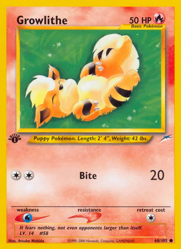 Growlithe #68 – Neo Destiny card