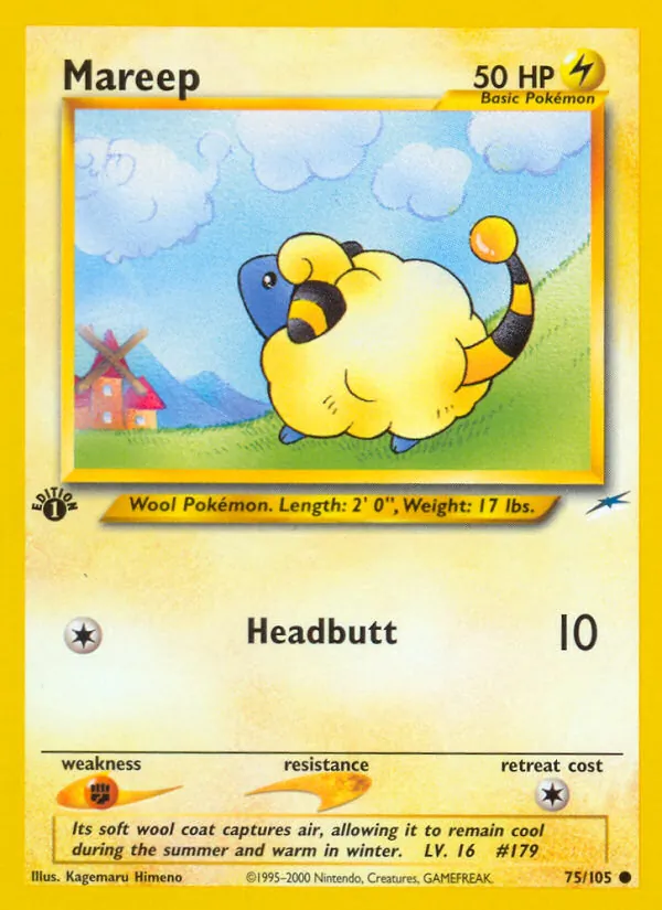 Mareep #75 – Neo Destiny card
