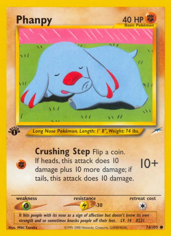 Phanpy #76 – Neo Destiny card