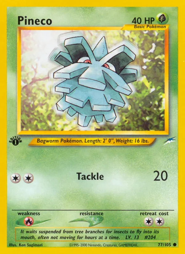 Pineco #77 – Neo Destiny card