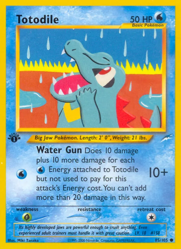 Totodile #85 – Neo Destiny card