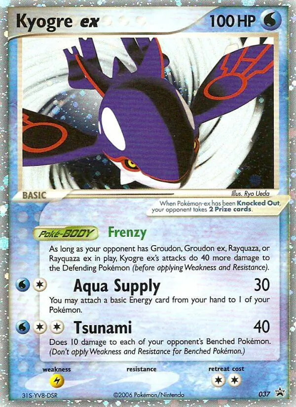 Kyogre ex #37 – Nintendo Black Star Promos card