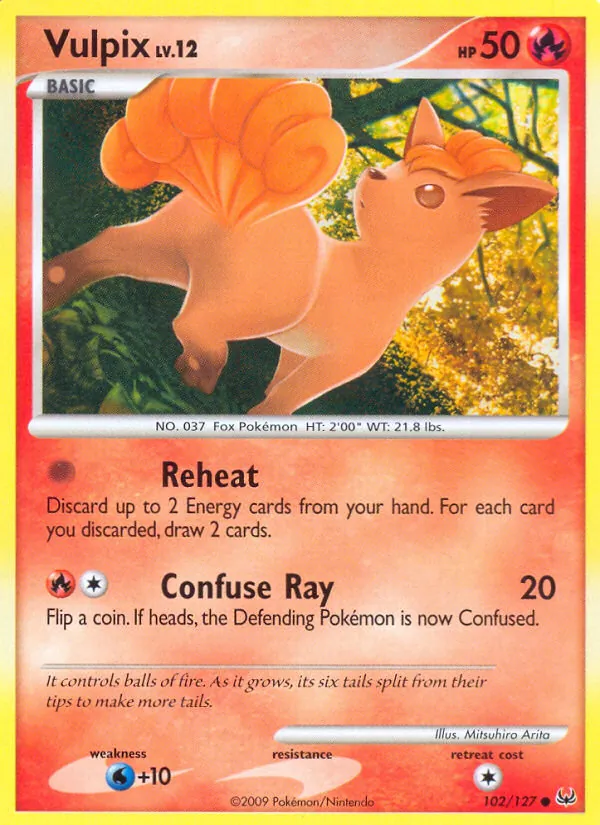 Vulpix #102 – Platinum card