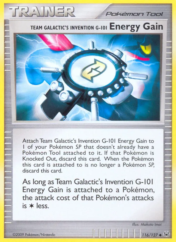 Team Galactic's Invention G-101 Energy Gain #116 – Platinum card